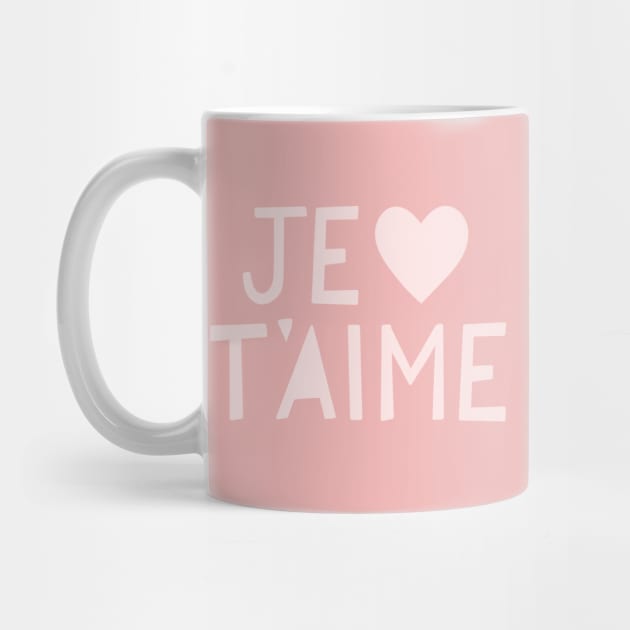 Je T'aime (I Love You) French Pink Hand Lettering by lymancreativeco